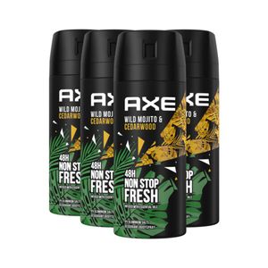 Axe Bodyspray Wild Mojito & Cedarwood Deo ohne Aluminium 4x 150ml