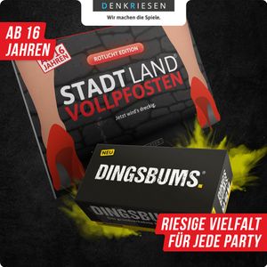 Spar-Set Hasan - PARTYFIEBER DINGSBUMS + STADT-LAND VOLLPFOSTEN ROTLICHT EDITION