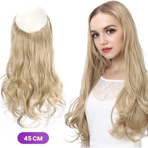 SassyGoods® Premium Haarverlängerungen – Blond gewellt – Unsichtbarer Scheitel – Natürlicher Look – Haarverlängerung – 45 cm SassyGoods® Premium Haarverlängerungen – Blond gewellt – Unsichtbarer Scheitel – Natürlicher Look – Haarverlängerung – 45 cm