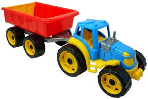 TechnoK 3442 Traktor s prívesom, veľkosť 54 x 17,5 x 16 cm, viacfarebný