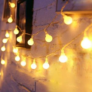 3m 20 LED Kugel Lichterkette Batteriebetrieben Home Party Garten Weihnachtsbeleuchtung Deko, Warmweiß