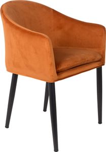 stuhl Catelyn77 cm Polyester/Wildleder/Stahl orange/schwarz