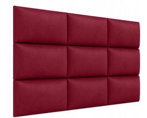 Wandpaneel 70x30 - Samtstoff, Schöne Wanddekoration - Polsterwand für Schlafzimmer, Garderobe, Wohnzimmer - Rot