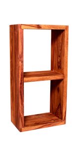 SIT Möbel Wandregal mit 2 Fächern | Akazie-Holz natur | B 35 x T 20 x H 70 cm | 09234-01 | Serie PANAMA