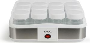 LIVOO Joghurt- und Frischkäsezubereiter Joghurtautomat 12 Gläser Etiketten DOP156 LIVOO Joghurt- und Frischkäsezubereiter Joghurtautomat 12 Gläser Etiketten DOP156