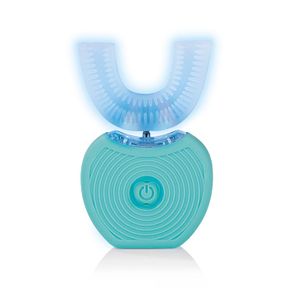 MAXXMEE Schall-Zahnbürste - 360°-Borsten - LED-Blaulicht & Vibration - weiß/türkis