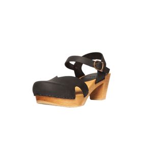 Sanita Wood-Matrix Square Flex Sandal Sandale Black Gr.37