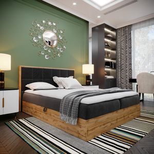 Boxspringbett Doppelbett LOFT 2 - Das perfekte Bett für Ihr Schlafzimmer. 180x200cm Bett mit Bonellmatratze, mit Bettkasten für Bettwäsche und Topper