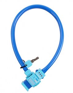 kabelschloss mit Schlüsselroboter blau 50 cm