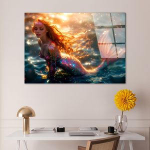 Wallity, UV-1184 - 70 x 100, Akrylová maľba, Viacfarebná, 100 % tvrdené sklo, 70 x 100 cm