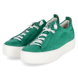 Paul Green Sneaker - Grün Nubuk Größe: 38 Normal