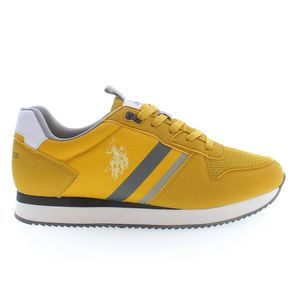 U.S. Polo Assn. Herren Schnürer Turnschuhe Sneaker Schnürschuhe, Größe:EU 44, Farbe:Gelb-dunkelgoldenrod