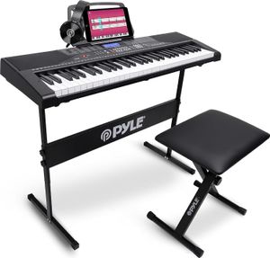 Pyle 61 Tasten Digitale Elektronische Klaviertastatur mit Bluetooth, voreingestellte wählbare Töne, digitales LCD, tragbares musikalisches Pyle 61 Tasten Digitale Elektronische Klaviertastatur mit Bluetooth, voreingestellte wählbare Töne, digitales LCD, tragbares musikalisches