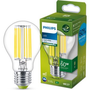 Philips LED Lampe ersetzt 60 W, E27 Standardform A60, klar, neutralweiß, 840 Lumen, nicht dimmbar, 1er Pack