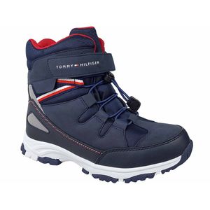 Tommy Hilfiger wasserfeste Kinder Winter-Stiefel Sneaker-Boots Stiefelette, Farbe:Blau, Schuhe NEU:EU 37