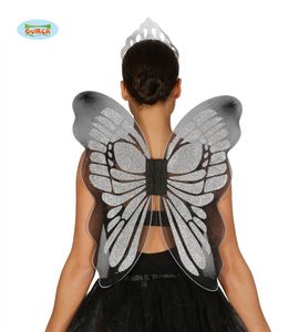 silberne Schmetterling Flügel für Damen ca. 46 x 54 cm