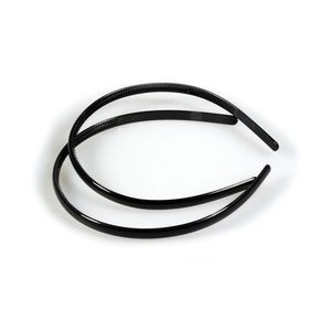 Haarreif Rohling - Haarbügel Kunststoff schwarz 8mm zum Bekleben, 10 Stück