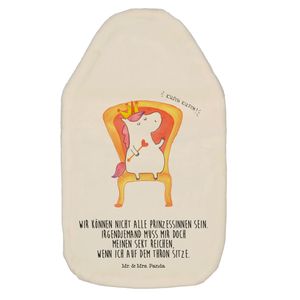 Mr. & Mrs. Panda Wärmflasche Einhorn Prinzessin - Weiß - Geschenk, Kinderwärmflasche, Monat, Wärmflaschenbezug, Einhörner, Einhorn Deko, Wärmflasche mit Bezug, Unicorn