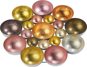Kobolo Kerzenhalter Kerzenschale Dekoschale BUBBLE aus Metall in rosa, silber, gold und braun