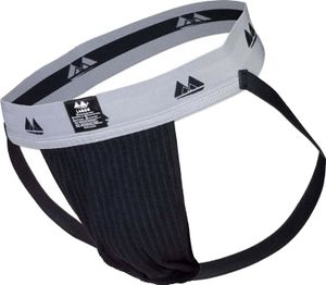 MM Sports - Pánske suspenzory - Original Edition Swimmer/Jogger Jockstrap 2 inch Black - Black - 1 x veľkosť XL MM Sports - Pánske suspenzory - Original Edition Swimmer/Jogger Jockstrap 2 inch Black - Black - 1 x veľkosť XL