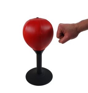 Tisch Punchingball rot Antistress Boxbirne Mini Boxball mit Saugnapf
