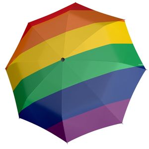 doppler Regenschirm Taschenschirm Magic Mini Auf Zu Automatik Modern Art pride rainbow Regenbogen