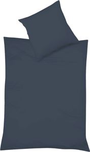 Fleuresse Halbleinen-Bettwäsche Provence, 6544 navy 200 x 200 cm