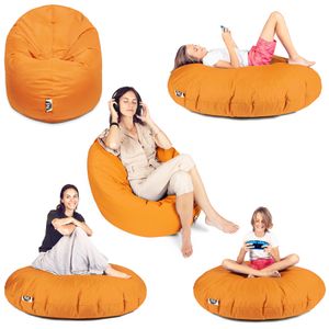 Sit&Joy Sitzsack 2 in 1 Sitzkissen Bodenkissen für Erwachsene & Kinder - Gaming mit Füllung Kissen Sessel BeanBag in 3 Größen und 27 Farben erhältlich mit Reißverschluss (Ø 100cm)
