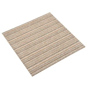 vidaXL Teppichfliesen 20 Stk. 5 m² 50x50 cm Gestreift Beige