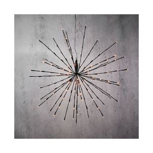 Luca Lighting Feuerwerk Lichterkette mit 160 warm-weißen LED-Lämpchen - Ø70 cm - Schwarz