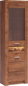 Eckvitrine modern in Esche hell INGENIO-161