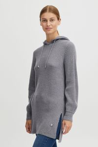 OXMO OXNorma - 21800132ME Damen Langer Kapuzenpullover Hoodie Longpullover mit Kapuze