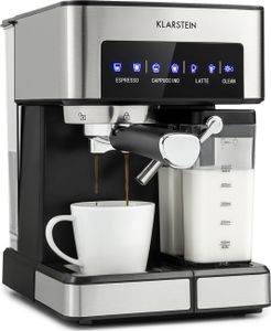 Klarstein, espresso kávovar s portafiltrom, napeňovač mlieka, 1350W, 1,8l, 20bar