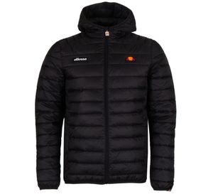 ellesse pánska bunda LOMBARDY - Prešívaná bunda, zateplená, kapucňa, zips, logo, hladká čierna M