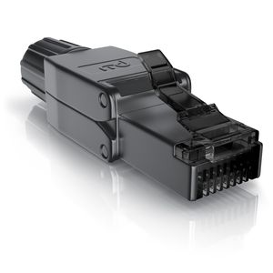 Primewire 1x wtyczka sieciowa RJ-45 (Ethernet) do kabla sieciowego, beznarzędziowy kabel RJ45 CAT 8, Gigabit Ethernet LAN, 40 Gbit/s, czarny