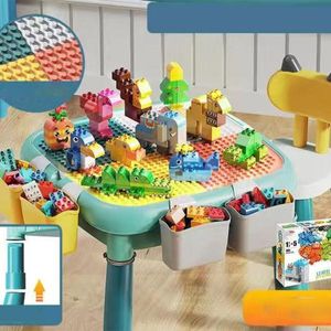360Home Bauklotztisch Kinder Multifunktionsspieltisch Tiermodell 265 Spielsteine