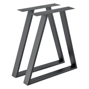 2x stolový rám Rám stolových nôh Základné stolové ližiny 50/70x10x72cm oceľ [sk.casa]