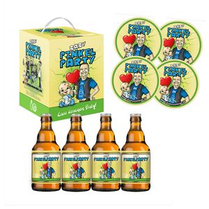 Bierwürfel Pinkel-Party "Alles Gute zum Baby" mit 4 Sammler Bierdeckel