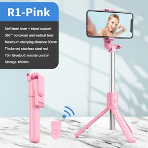 ["NEUE Bluetooth Wireless Selfie Stick Mini Stativ Erweiterbar Einbein mit füllen licht fernauslöser Für IOS Android telefon, rosa"],