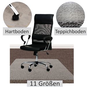 Bodenschutzmatte ECO-MAT | Bürostuhlunterlage aus PET für Teppichboden - 150x150 cm