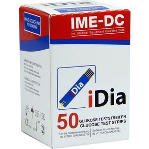 Testovacie prúžky na meranie glukózy v krvi IDIA IME-DC, 50 ks