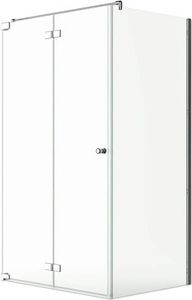 Sprchové dveře se sprchovou zástěnou Jungborn SETTE 120 x 90 cm barva rámu chrom dekor skla čiré sklo