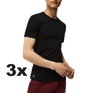 Lacoste Herren 3er-Pack Lounge Essentials Slim T-Shirts, Schwarz XXL