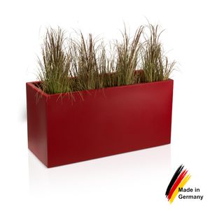 Pflanztrog VISIO 50 Kunststoff Blumenkübel, 100x40x50 cm (L/B/H), Farbe: rot matt