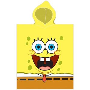 Dětské pončo s kapucí, bavlna 50x110 cm, Sponge Bob Carbotex - žluté
