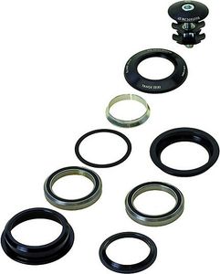 Steuersatz 1 1/8" Ahead Neco, semi-integrated schwarz, Messingschlager, 390319