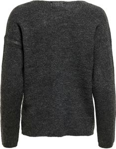 ONLY ONLCAMILLA V-NECK L/S PULLOVER KNT Dark Grey Melange XL