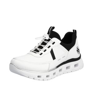 Rieker Damen Sneaker Schlupfschuh Gummizug gepolstert M6062, Größe:40 EU, Farbe:Weiß