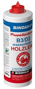Bindan-P Propellerleim Holzleim  1000 g Flasche inkl. Leimspachtel, Microfasertuch und Pinsel
