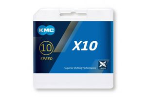 KMC Kette X10 Grau 1/2" x 11/128" 114 Glieder 5,88mm 10-fach